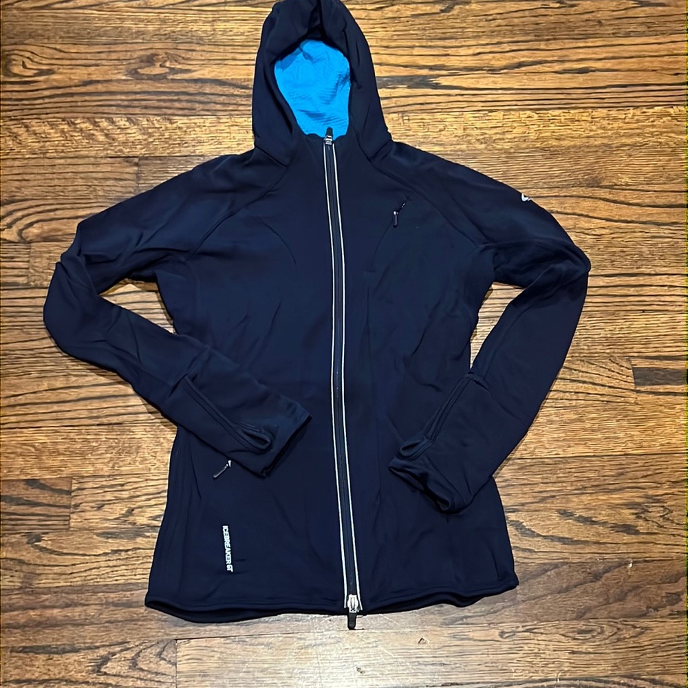 Icebreaker Women's Dark Navy Ski Jacket with Light Blue Lining